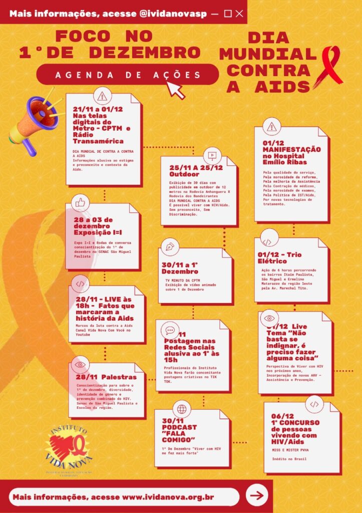 Instituto Vida Nova carries out a series of actions in reference to the month of Red December, month for the fight against AIDS – Agência AIDS