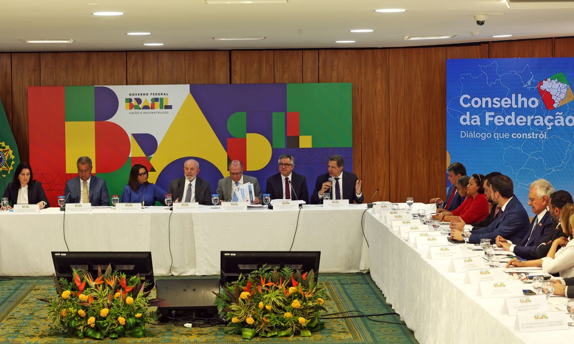 Brasília (DF), 03/07/2024 - Presidente da República, Luiz Inácio Lula da Silva, durante reunião do Conselho da Federação, no Palácio do Planalto. Foto: Antônio Cruz/Agência Brasil