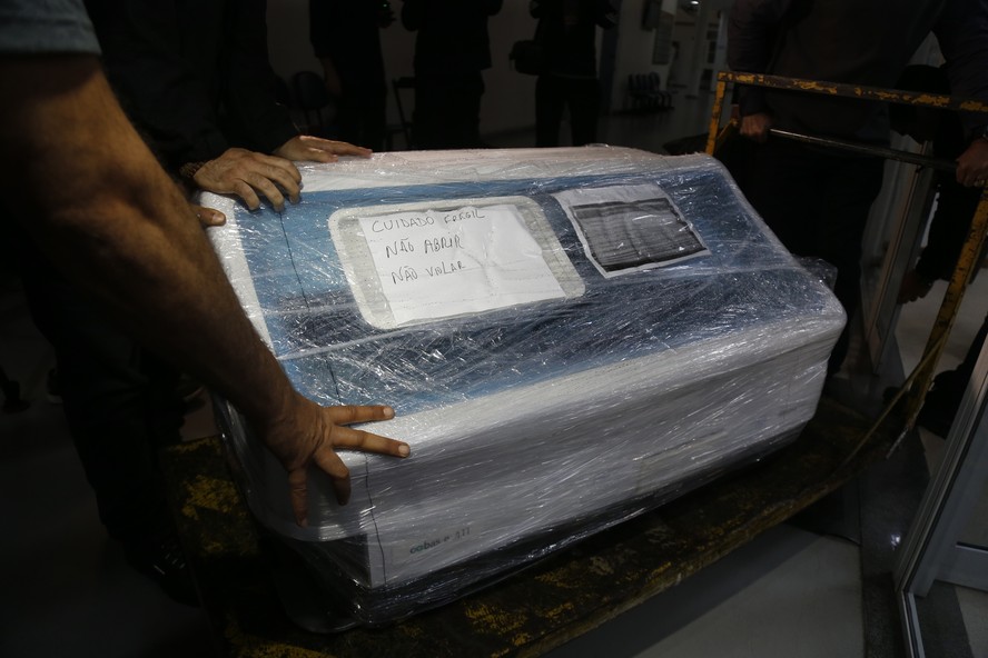 Máquina apreendida pela polícia