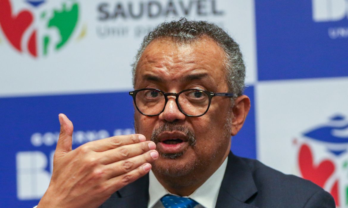 Brasília, DF 07/02/2024 O diretor-geral da Organização Mundial da Saúde (OMS), Tedros Adhanom, participa do lançamento do programa Brasil Saudável, para eliminar doenças determinadas socialmente Foto: Fabio Rodrigues-Pozzebom/ Agência Brasil