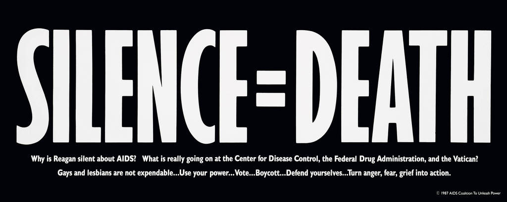 'Silence=Death', impressão offset sobre papel, 1987