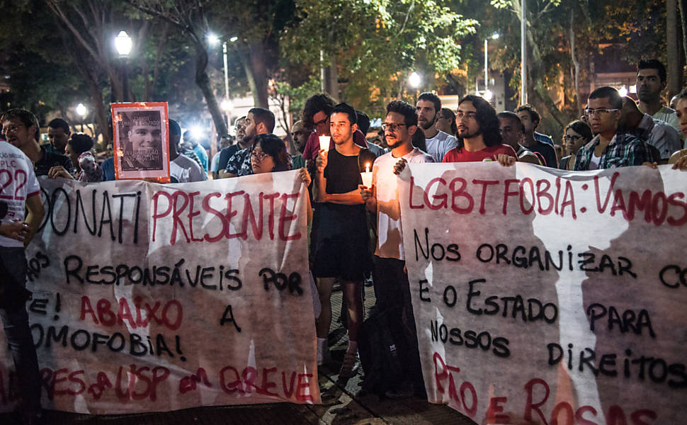 Protesto contra a LGBTfobia em São Paulo, em 2014