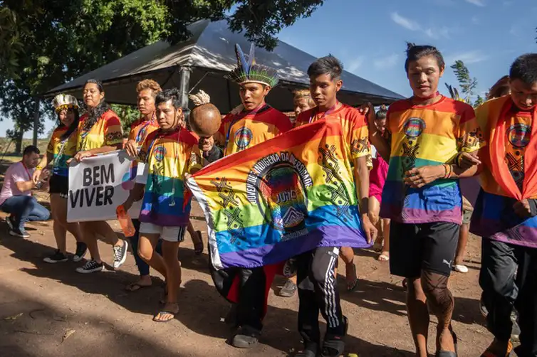20.06.2024. Sidrolândia (MS) - Secretaria Nacional dos Direitos das Pessoas LGBTQIA+ do Ministério dos Direitos Humanos e da Cidadania (MDHC) realizou o primeiro Encontro LGBTQIA+ Indígena Guarani Kaiowá em evento piloto do Programa Bem Viver+.Crédito: Gustavo Glória/MDHC