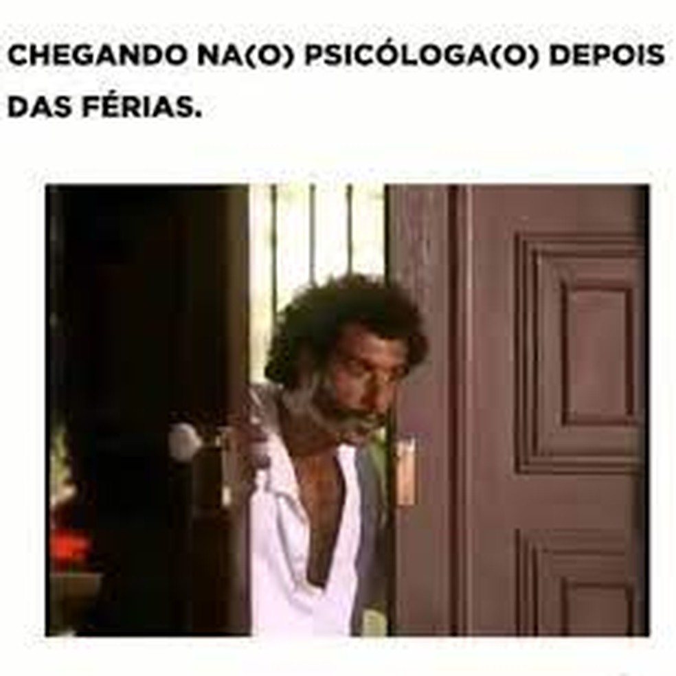 Recesso dos psicólogos vira meme nas redes sociais — Foto: Reprodução