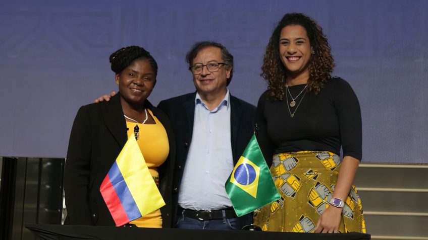 Francia Márquez, Gustavo Petro e Anielle Franco