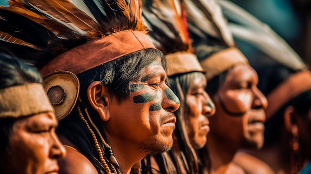 Aproximação de povos indígenas Generative AI | Foto Premium