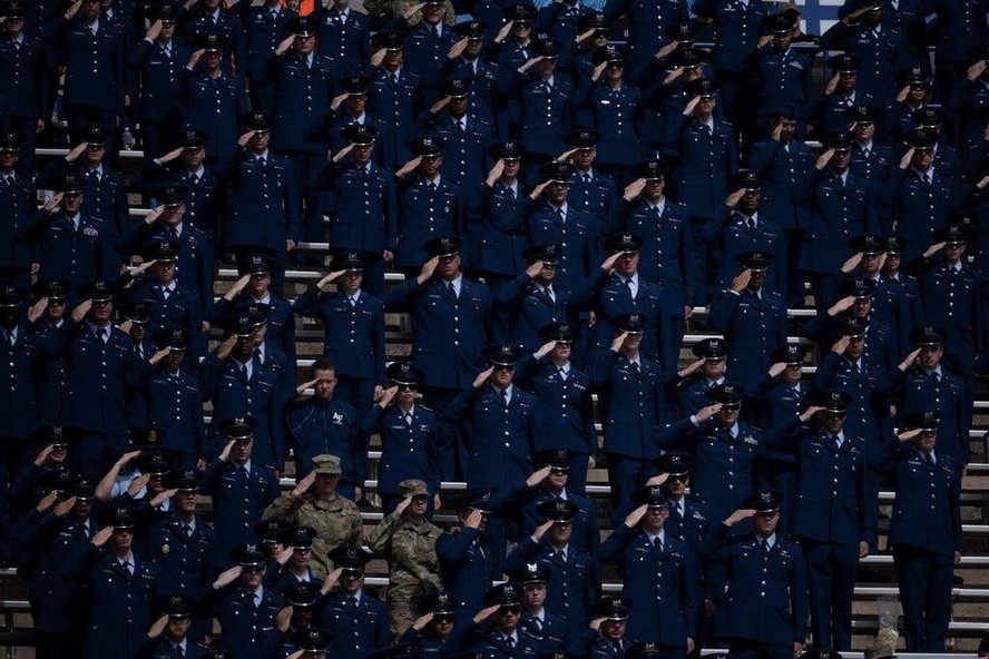 Tropas americanas em formação