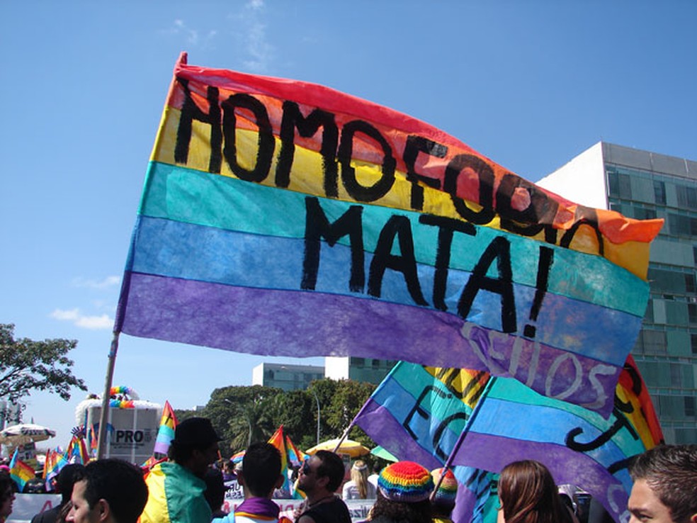 Protesto contra a homofobia na Esplanada dos Ministérios — Foto: G1 DF