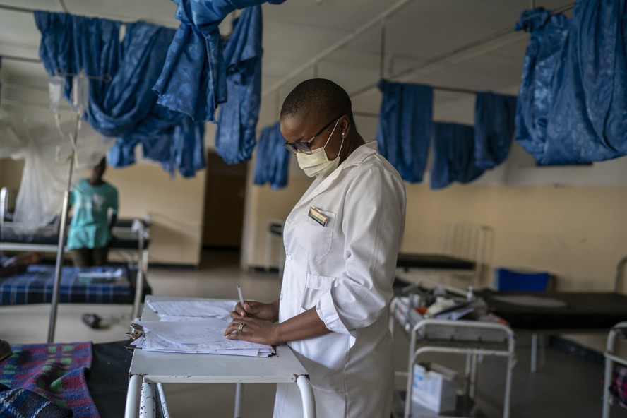Clínica para pacientes na Zâmbia