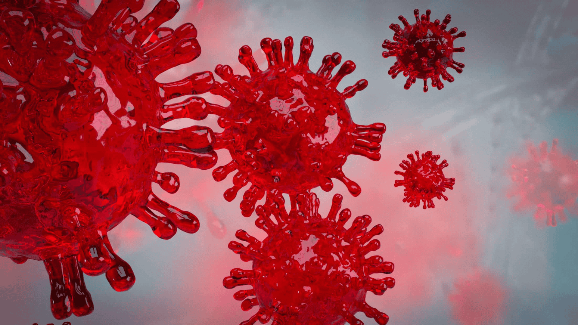 Imagem de um vírus que causa doenças