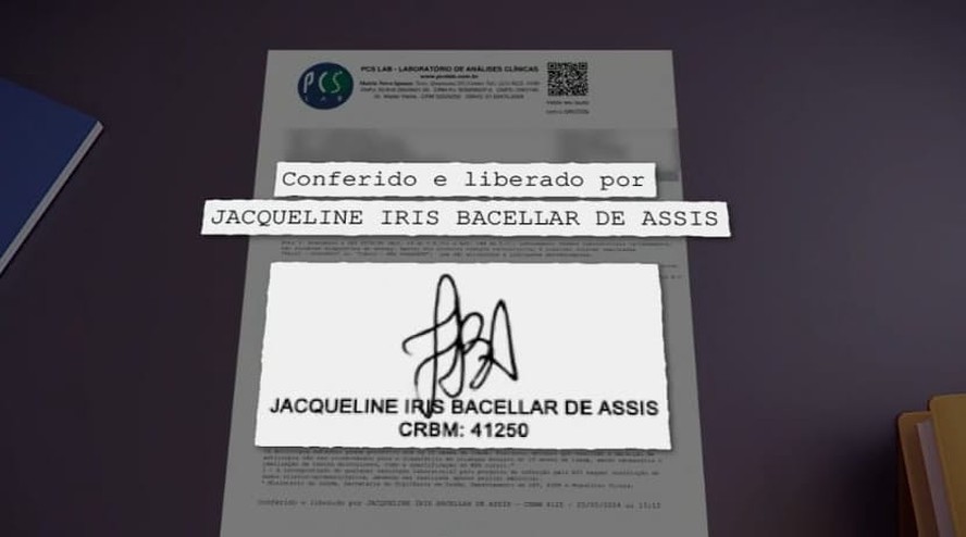 Laudo enviado pela PCS Saleme continha assinatura de Jacqueline