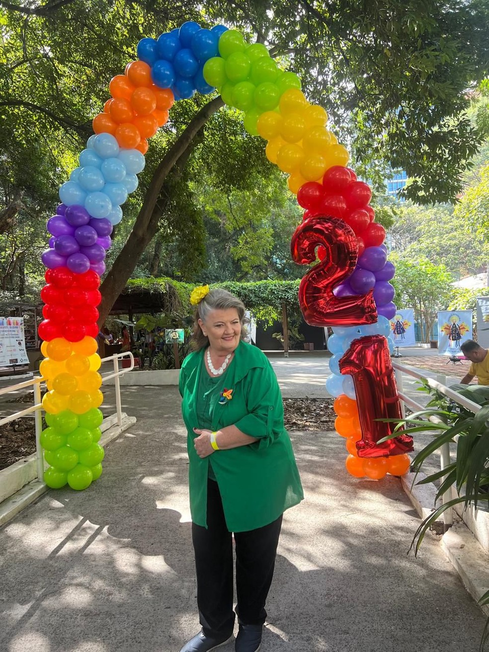 O camarote solidário é um dos eventos que Roseli Tardelli conduz como uma forma de conscientização sobre HIV e Aids — Foto: Arquivo pessoal